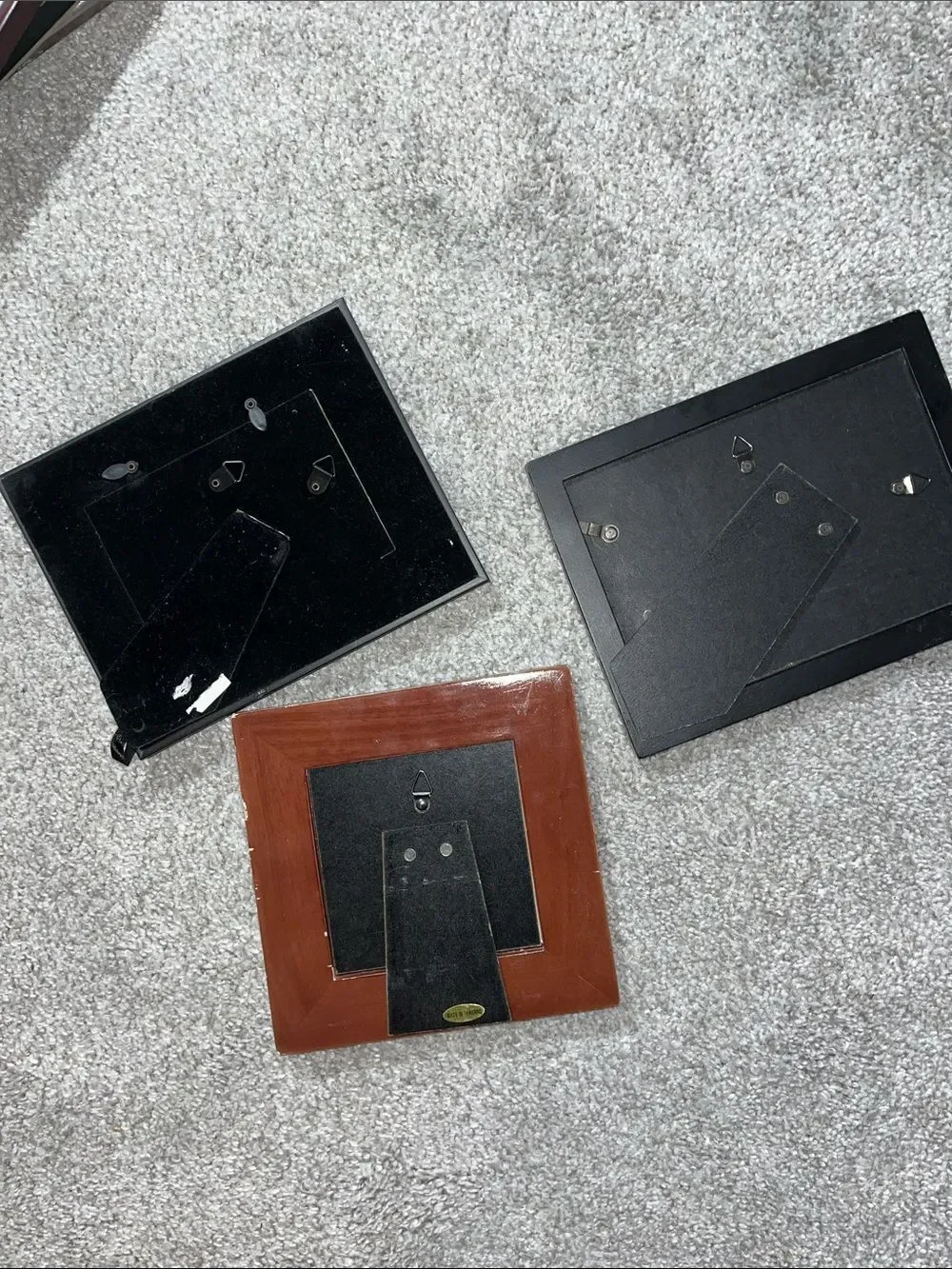 Three (3) Desk table credenza top Picture Frames - various sizes